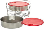 Instant Pot Official 8-Piece Cook/Bake Set, Versatile and Durable, Compatible with 6-Quart and 8-Quart Cookers, Red, Excellent for Cooking, Baking, Storing, and Reheating, BPA-Free and Heat Resistant