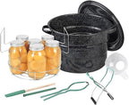 Granite Ware 8 Piece Enamelware Water bath canning Pot with Canning kit and Rack. Canning Supplies Starter Kit