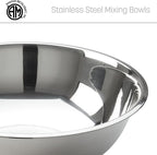 American Metalcraft SSB800 Stainless Steel Mixing Bowl - Durable, Commercial-Grade, Metal Bowl For Mixing - Wide-Rim, Stackable, Dishwasher Safe, 8qt, Silver