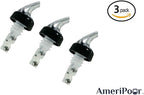 Measured Pourer - Liquor Bottle Pourers - Collared - (3pk) Made 100% In The USA. Bar Spouts That Don't Leak - No Cracks, Just A Perfect Cocktail Pour Everytime. Great for Wine Too! (1.5oz)
