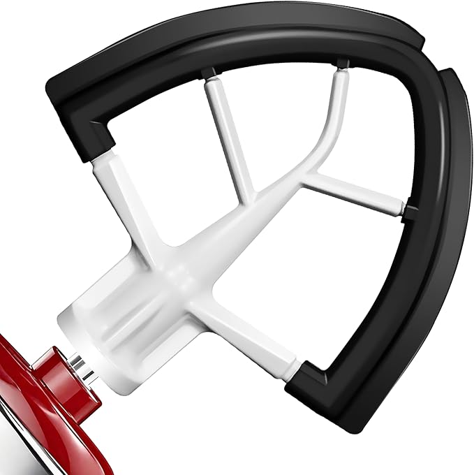 Flex Edge Beater for KitchenAid 4.5/5 Qt Tilt-Head Stand Mixer – Auto-Scrape Silicone Paddle, Dishwasher Safe, Flexible Silicone Edges Bowl Scraper For Kitchen Aid Accessories and Attachments (Black)