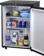 Kegco HBK309S-3 Full-Size Digital Homebrew Kegerator Triple Faucet Ball Lock Keg Dispenser Stainless, Stainless Steel