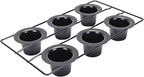 6 Cups Popover Pans, Nonstick Muffin Cupcake Pan, Pudding Cakes Bakeware Tray Mold Popover for Oven Baking Muffins Quiches Homemade Bakery Kitchen