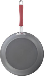 Rachael Ray - 87630 Rachael Ray Cucina Hard Anodized Nonstick Cookware Pots and Pans Set, 12 Piece, Gray with Red Handles