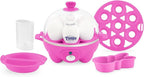 PEEPS & Dash Rapid Egg Cooker - Boiler, Poacher & Steamer - Includes Measuring & Recipe Guide - Dishwasher Safe - BPA Free - Holds 7 Eggs, Pink
