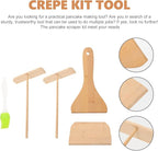 Crepe Spreader and Pancake Spatula Set, Kitchen Gadget Kit with Wear-resistant Tools for Cooking Crepes and Pancakes, Convenient 5pcs Kitchen Utensils for Home Use Random Color