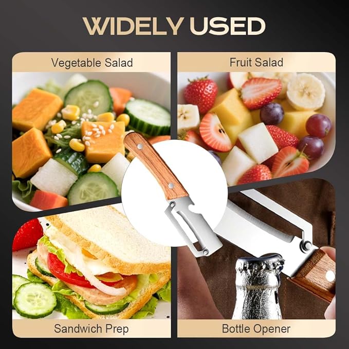 Multi-Functional Vegetable Peeler for Kitchen, 2026 Upgraded 2-in-1 2-in-1 Stainless Steel Fruit Peeler with Bottle Opener for Potatoes Carrots Cucumbers Kitchen Gadgets (3)