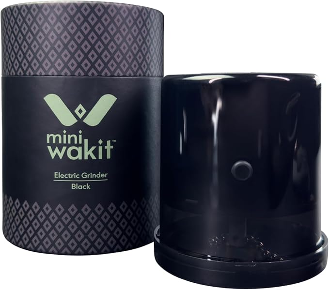 Mini Wakit Grinder (Black) – Rechargeable Electric Herb Grinder with Patented Ball & Chain Technology for Effortless Grinding – Compact, Easy-to-Use, Ideal for Kitchen, Herbs, and Spices