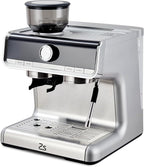 GarveeHome Espresso Machine With Grinder, 20 Bar Semi-Automatic Espresso Coffee Maker With Milk Frother Steamer Wand Cappuccino Latte Macchiato, 95 oz Water Tank, PID Temperature Control, Silver2