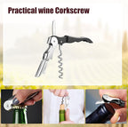 6 Pieces Professional Waiter Corkscrew Wine Openers,Wine red Wine Keys Opener Stainless Steel Hinges Serrated Foil Cutter for Restaurant Waiters, Sommelier, Bartenders (Wine red)