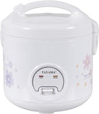 TAYAMA Automatic Rice Cooker & Food Steamer 8 Cup, White (TRC-08RS)