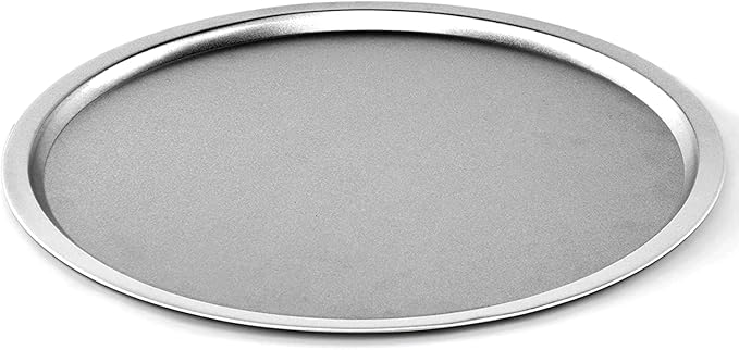 DecorRack 13 Inch Alloy Steel Pizza Pan, Non-Stick Coating, Dishwasher Safe Serving Tray, Round Baking Tray for Oven Use (3 Pack)