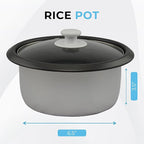 Courant Rice Cooker 8-Cup (Cooked), Removable Non-Stick Bowl, One Touch Rice Cooker, Red