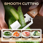 Multi-Functional Vegetable Peeler, Stainless Steel Blade with Wooden Handle for Fruits and Vegetables (3 Pcs)
