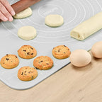 Silicone Pastry Mat 24"*16" Extra Thick Non Stick Baking Mat Food Grade Silicone Dough Rolling Bake Mat with Edge Heightening