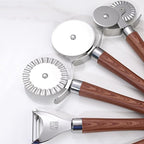 12-Piece Kitchen Tools and Gadgets Set with Wood Imitation Handle BRIIEC Stainless Steel Cooking Utensils Kitchen Accessories Includes Can Opener Garlic Press Peeler