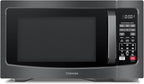 TOSHIBA EM131A5C-BS Countertop Microwave Ovens 1.2 Cu Ft, 12.4" Removable Turntable Smart Humidity Sensor 12 Auto Menus Mute Function ECO Mode Easy Clean Interior Black Color 1000W