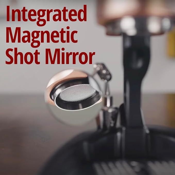 Flair UPDATED PRO 3 (Black) - All manual lever espresso maker with a stainless steel brew head, pressure gauge, and a shot mirror