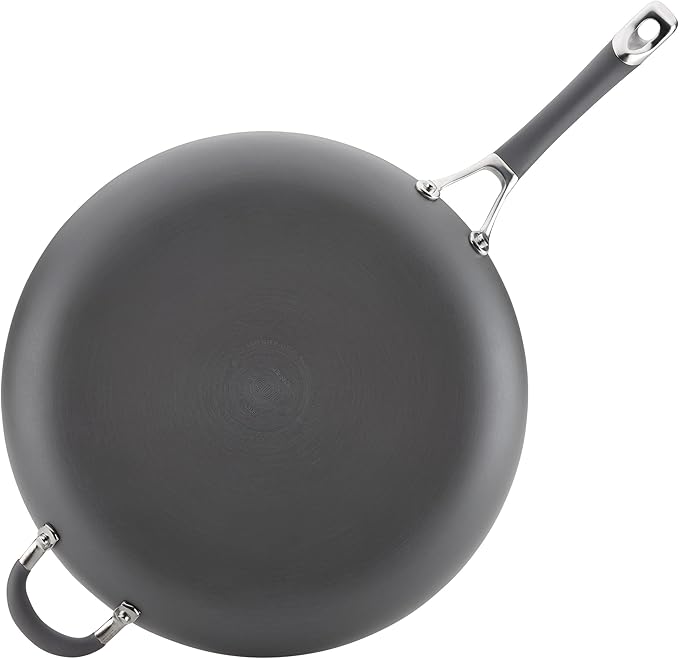 Circulon - 83906 Circulon Radiance Hard Anodized Nonstick Frying Pan / Fry Pan / Hard Anodized Skillet with Helper Handle - 14 Inch, Gray