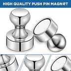 LOVIMAG Fridge Magnets 30Pcs Refrigerator Whiteboard Small Strong Magnet Classroom Kitchen Accessories Decorative Locker Set Decor Must Haves Office Calendar Refrigerador Magnetic Cute Crafts Silver