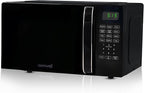 0.7 Cu Ft Microwave Countertop Small with Digital Display, 700 watt Microwave Black has 10 Power Levels & Auto Defrost Function Mini Microwave Oven Compact With Child Lock For Dorm, Home, Office