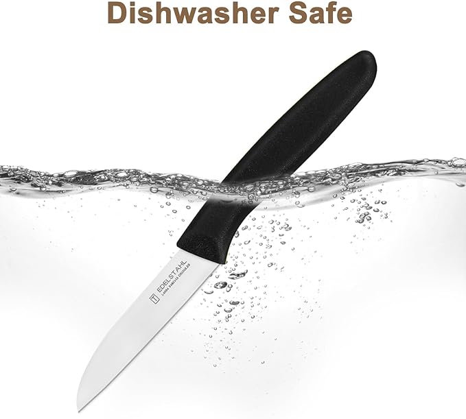 Paring Knife Set 6PCS, Ultra Sharp Kitchen Knives, Cutting & Peeling Knives, Kitchen Knives for Home Essentials, PP Plastic Handle-Black