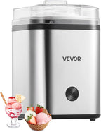 VEVOR Ice Cream Maker, 2.11 Qt. Large Capacity, Electric Automatic Ice-Cream Machine, with Easy Operation & Cleaning, Stainless Steel Shell, for Homemade Frozen Yogurt, Fruit Sorbet, Gelato, Silver