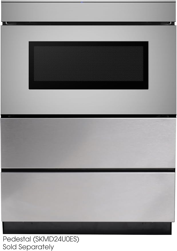 SHARP SMD2479JS Smart Microwave Drawer Oven with Easy Wave Open, 24-inch, 1.2 Cubic Feet, 950 Watt, Concealed Glass Touch Control Panel, Compatible with Alexa Certified, Stainless Steel