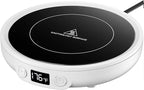 SWEETFULL Mug Warmer - Upgraded 36W Coffee Cup Warmer for Desk with 130℉-176℉ Digital Display, 2-12H Timer Auto Shut Off, Smart Electric Coffee Heating Plate, Ideal Gifts for Women Men - White