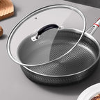 8 Inch Tempered Glass Lid for Lodge 8" Cast Iron Skillets & 2QT Dutch Ovens -Stainless Steel Handle and Rim (8 INCH LID)
