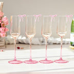 20 pcs Bow Drink Markers, Acrylic Drink Tags Bow themed Party Favors, Coquette Birthday Wedding Cocktail Party Decorations Pink Bow Party Accessories (Pink tags)