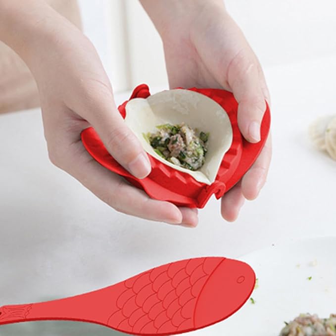 Unomor Dumpling Maker Molds 4pcs Plastic Dumpling Skin Press Tools Kitchen Gadget Set for Homemade Wrapping and Stuffing Cooking Accessories