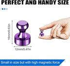LOVIMAG Fridge Magnets 20Pcs Refrigerator Whiteboard Small Strong Magnet Classroom Kitchen Accessories Decorative Locker Set Decor Must Haves Office Calendar Refrigerador Magnetic Cute Crafts Purple