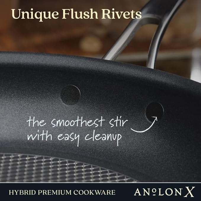 Anolon X Hybrid Nonstick Cookware Induction / Pots and Pans Set, 10 Piece - Dark Gray