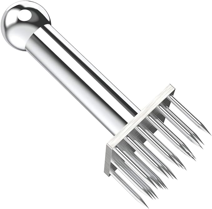 Professional Meat Tenderizer with 28 Stainless Steel Sharp Needle Blade Mallet Heavy Duty Cooking Tool for Tenderizing Beef Turkey Chicken Steak Veal Pork Fish Christmas Cooking Set