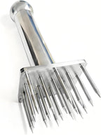 Stainless Steel Meat Tenderizer Tool with 18 Needles - No Spring Design, Dishwasher Safe for Steak, Chicken, Pork, and Beef