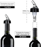 Aimery Automatic Measured Bottle Pourer-Quick Shot Spirit Liquor Bottle Pourer with Dust Caps,For Wine Cocktail Dispenser Home Bar Tools 1 oz / 30ml - (4 pack)