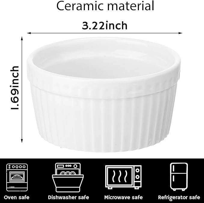 60 Pcs Ceramic Butter Warmers Set, Include 12 Butter Warmers for Seafood Melter with Stands, 48 Tea Light Candles Food Warmer Candle for Fondue Chocolate Dishwasher Microwave Oven Safe