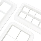 3Pcs White Square Cookie Cutter Set, Geometric Multicutter Cake Fondant Cutter, Square Biscuit Cutters, Easy to Store, Cookie Cutter Baking Tools Baking Tools and Accessories(3 Size)