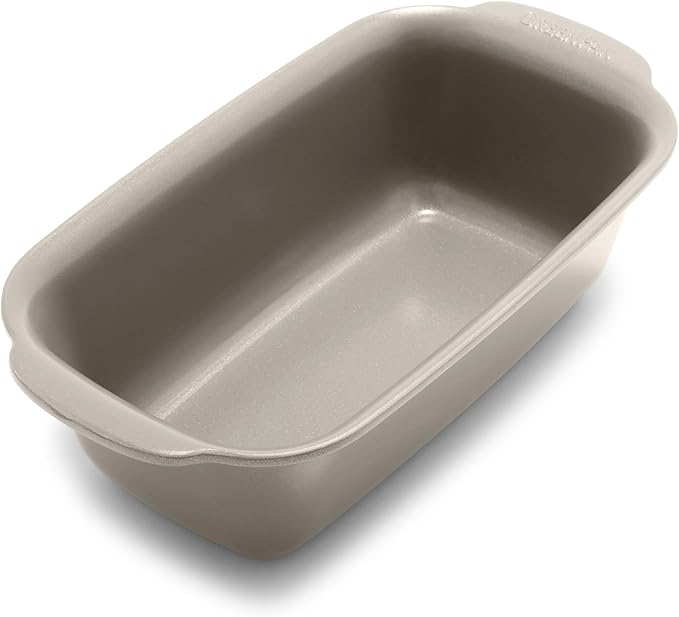 GreenPan Premiere Ovenware Healthy Ceramic Nonstick 1 lb. Loaf Baking Pan, PFAS-Free, Warp-Free Bakeware, Durable Quick Heating, Oven & Broiler Safe to 600F, Dishwasher Safe, Taupe