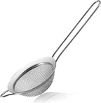 Anaeat Fine Mesh Strainers - Premium Stainless Steel Colander Sieve Sifters, with Durable Mesh and Sturdy Handle, Excellent for Sifting Dry ingredients, Flour, Pastas, Rice, Tea (3.15"）