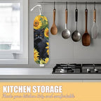 Sunflower Cat Plastic Bag Holder, Wall Mount Grocery Bag Holder, Plastic Storage bag, Pull Rope Free Adjustment, Plastic Bag Holders for Grocery Bags, Plastic Bag Dispenser for Home Kitchen