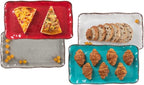LEHAHA Christmas Melamine Platters for Serving Food, Colored Serving Trays, 17.5 x 10 Rectangular Turkey Serving Tray, Set of 2, Perfect for Outdoor, Christmas Parties, Restaurant, Dishwasher Safe