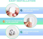 Appliance Casters - Furniture Sliders & Appliance Rollers for Kitchen, Coffee Machine, Blender, Oven - Helps Mom or Wife Easily Solve Countertop Sliding (White, 4pcs)