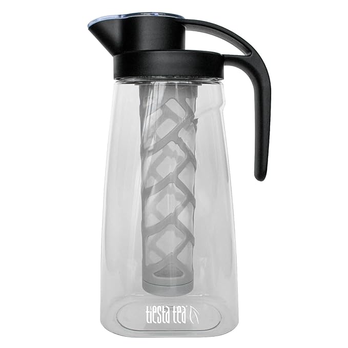 Tiesta Tea - Loose Leaf Iced Tea Pitcher, BPA-Free Tritan Plastic, Includes Multipurpose Nylon Mesh Infuser, Brew Hot & Cold, Leak-Proof Twist-On Lid, Dishwasher Safe, 1/2 Gallon Capacity