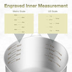 1PCS 1/2Cup (120ml, 4oz) Single Measuring Cup, Etched Inner Scale Stainless Steel Measure Scoop, Metric and US Measurement, Dishwasher Safe