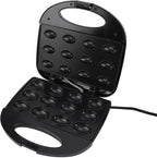 Focket Electric Cake Pop Maker, 750W Double Sided Mini Pancake Maker, Crepe Pan with Nonstick 12 Pieces Capacity for Breakfast Cooking