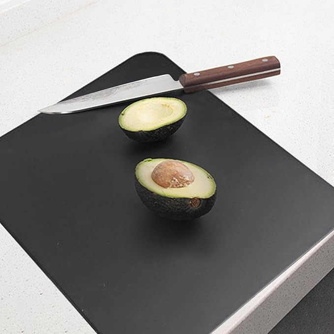 ZVP Thick TPU Cutting Boards for Kitchen, Rubber Flexible Cutting Board Mats, Nonslip Silicone Chopping Mats Foldable BPA Free Knife Friendly Non-Toxic Dishwasher Safe