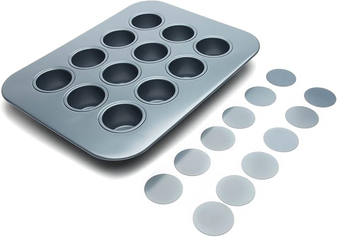 Fox Run Mini Cheesecake Pan with Removable Bottoms, Non-Stick, 10.5 x 14 x 1.5 inches