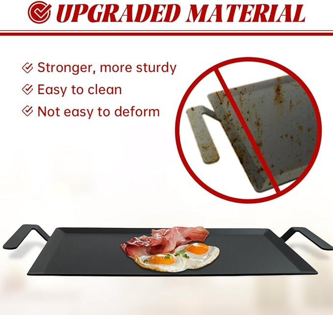 Carbon Steel Griddle Induction Compatible Stove top, Grill Griddle, Open flame,Gas Stove Top
